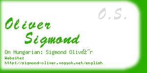 oliver sigmond business card